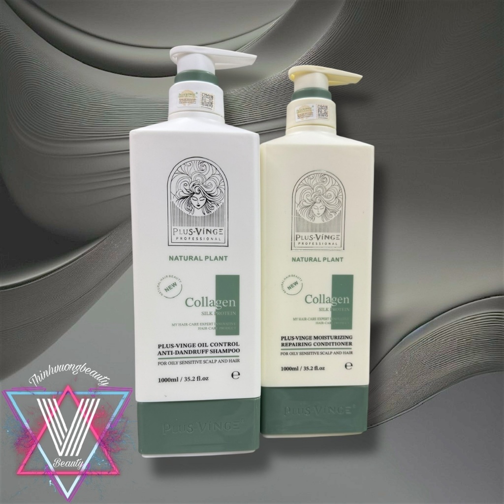 Dầu gội xả kích thích mọc tóc Vinge Collagen 1000ml