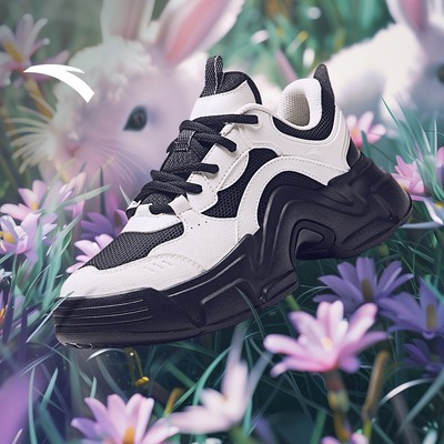 [+5CM] ANTA Bunny 4 Giày thời trang thể thao nữ Casual Giày Sneaker nữ đế cao 9224B8821
