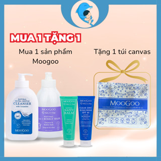 Sữa tắm gội 500ml/Kem chống nắng 120g/Kem chống hăm 120g thương hiệu Moogoo an toàn lành tính cho bé MECAHEO