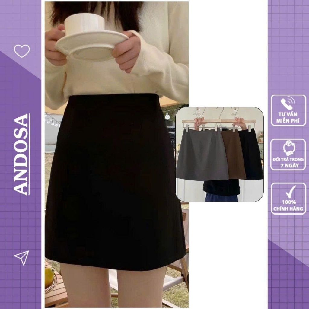 Chân váy chữ A công sở chất đẹp hàng Quảng Châu cao cấp ANDOSA CV06