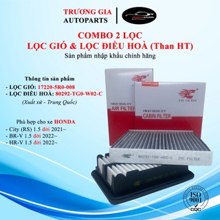 Combo lọc than hoạt tính cho Honda City (RS), BR-V / HR-V bản G [17220-5R0-008/80292-TG0-W02-C]