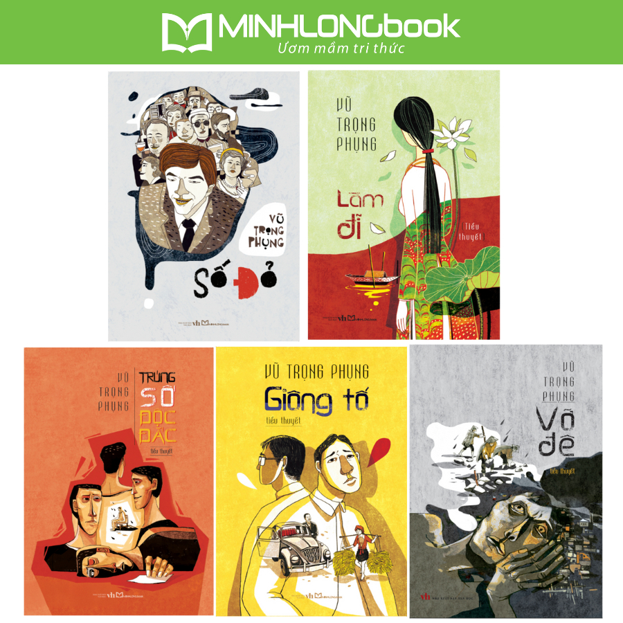 Sách: Tiểu Thuyết Số Đỏ + Giông Tố + Vỡ Đê + Làm Đĩ