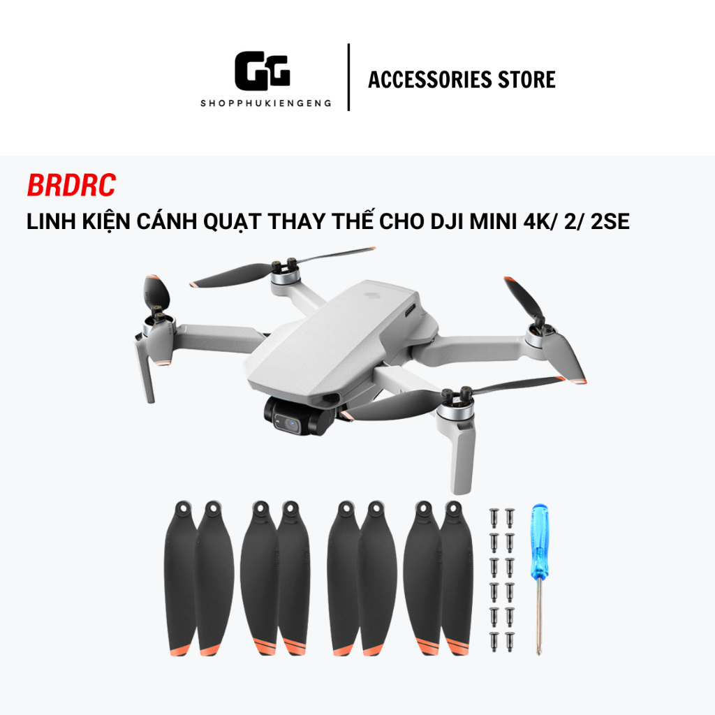  BRDRC Linh kiện cánh quạt thay thế cho Flycam DJI Mini 2  Mini 4K  Mini 2 SE   Bộ đủ 4 cánh   