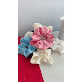 Dây Buộc Tóc Vải Satin Cao Cấp Mềm Co Giãn, Chun Cột Tóc Scrunchies Thanh Lịch Thời Trang Phong Cách Hàn Quốc Cho Nữ