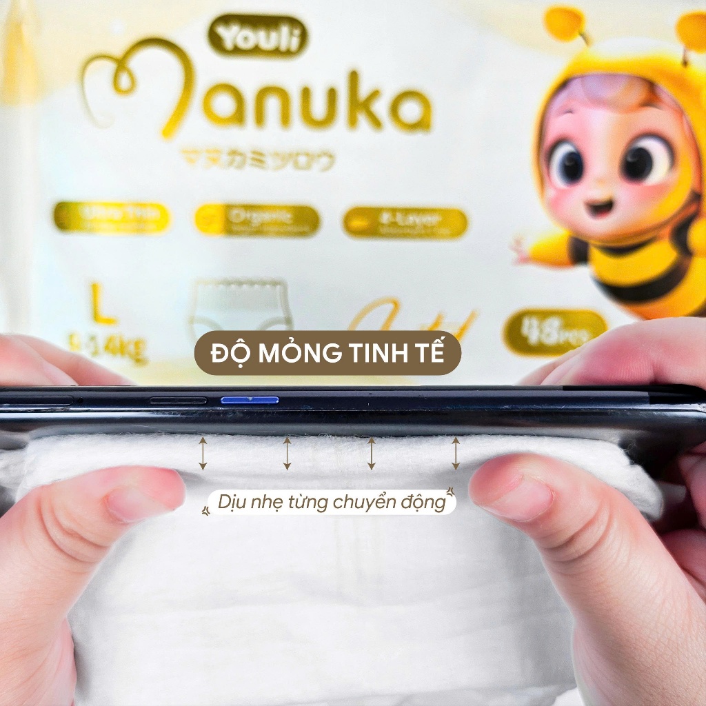 Bỉm Manuka limited mềm mỏng fom to đủ size từ newbon -3xl quần cho bé