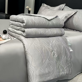 Chăn Ga Gối Phi Lụa 4 Món TENCEL JACQUARD Bộ 4 Món Chăn Lụa Trần Bông, Ga Bo Chun Đủ Size, 2 Vỏ Đầu shop khobuongia