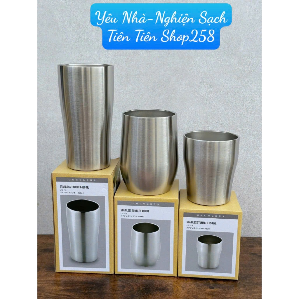 Cốc giữ nhiệt inox 304 Kakusee Nhật Bản 350ml-400ml-490ml