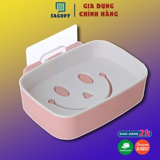 Khay đựng xà phòng S P trong nhà tắm, giá kệ để xà bông mặt cười nhựa cứng