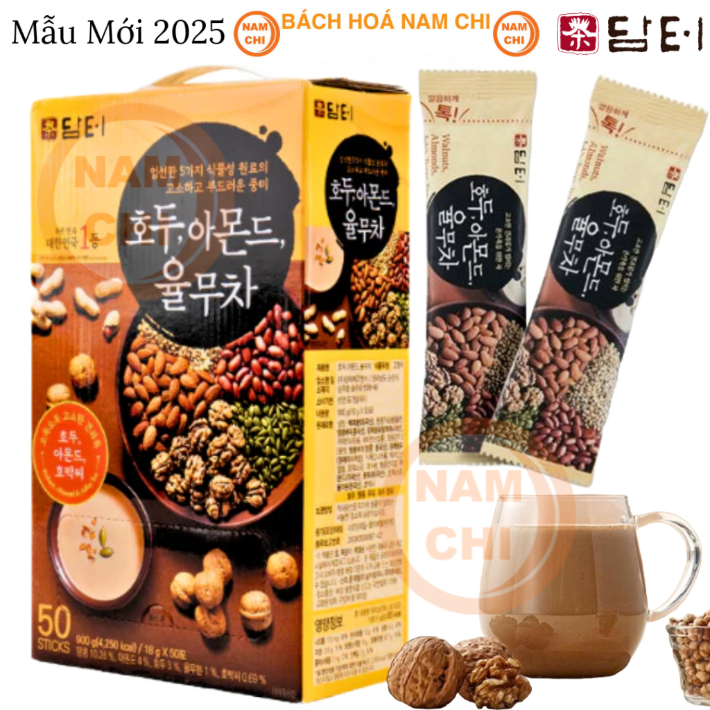   HỘP LỚN 50 GÓI  Ngũ Cốc Damtuh 5 LOẠI ĐẬU Hàn Quốc 900g 