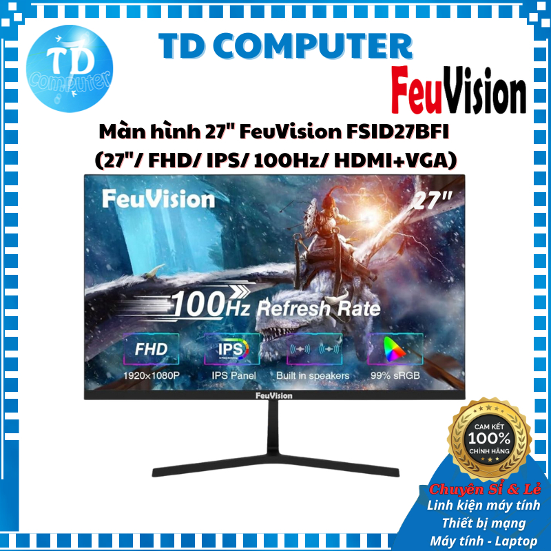 Màn hình LCD 27" FeuVision FSID27BFI (27″/ FHD/ IPS/ 100Hz/ HDMI+VGA) - Hàng chính hãng DSS phân phố