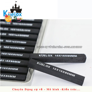 [ TÂM TÂM ] Thỏi Than Vuông Nén Kuelox, Hộp 12 Thỏi