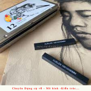 [ TÂM TÂM ] Thỏi Than Vuông Nén Kuelox, Hộp 12 Thỏi