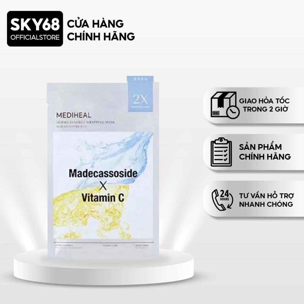 Mặt Nạ Mediheal Hoạt Chất Chuyên Làm Sáng Da Derma Synergy Wrapping Mask Toning Care 25mll- Madecass
