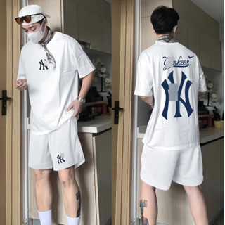 Đồ Bộ In Chữ NY Yankess , Áo Phông Nam, Quần Đùi Nam Phối Đồ Hot Cho Mùa Hè Năm Nay