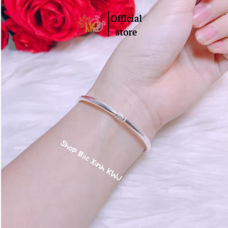  Vòng tay trơn bạc ,vòng mở  KWJ 