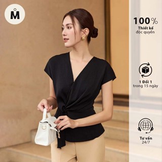 Áo Lụa Đắp Tà Nữ MAYBI_OUTLET Áo Kiểu, Thời Trang Công Sở Nữ Sang Trọng, Thanh Lịch, Chất Lụa Cao Cấp