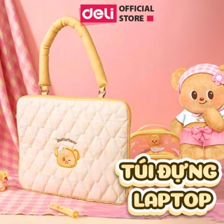 Túi Đựng Laptop BUTTERBEAR x Deli Cặp Đựng Laptop 14-16 inch Thiết Kế 2 Ngăn Chống Sốc, Khóa Kéo Mượt Mà, Đựng Tài Liệu