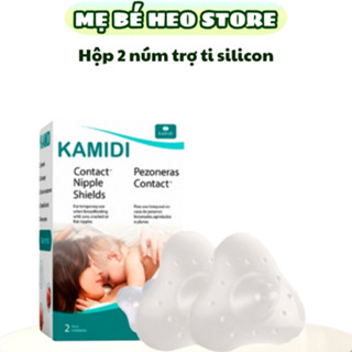  Hộp 2 núm trợ ti silicon mềm mại như ti mẹ giúp bé ti dễ dàng nhưng không gây đau rát đầu ti mẹ 