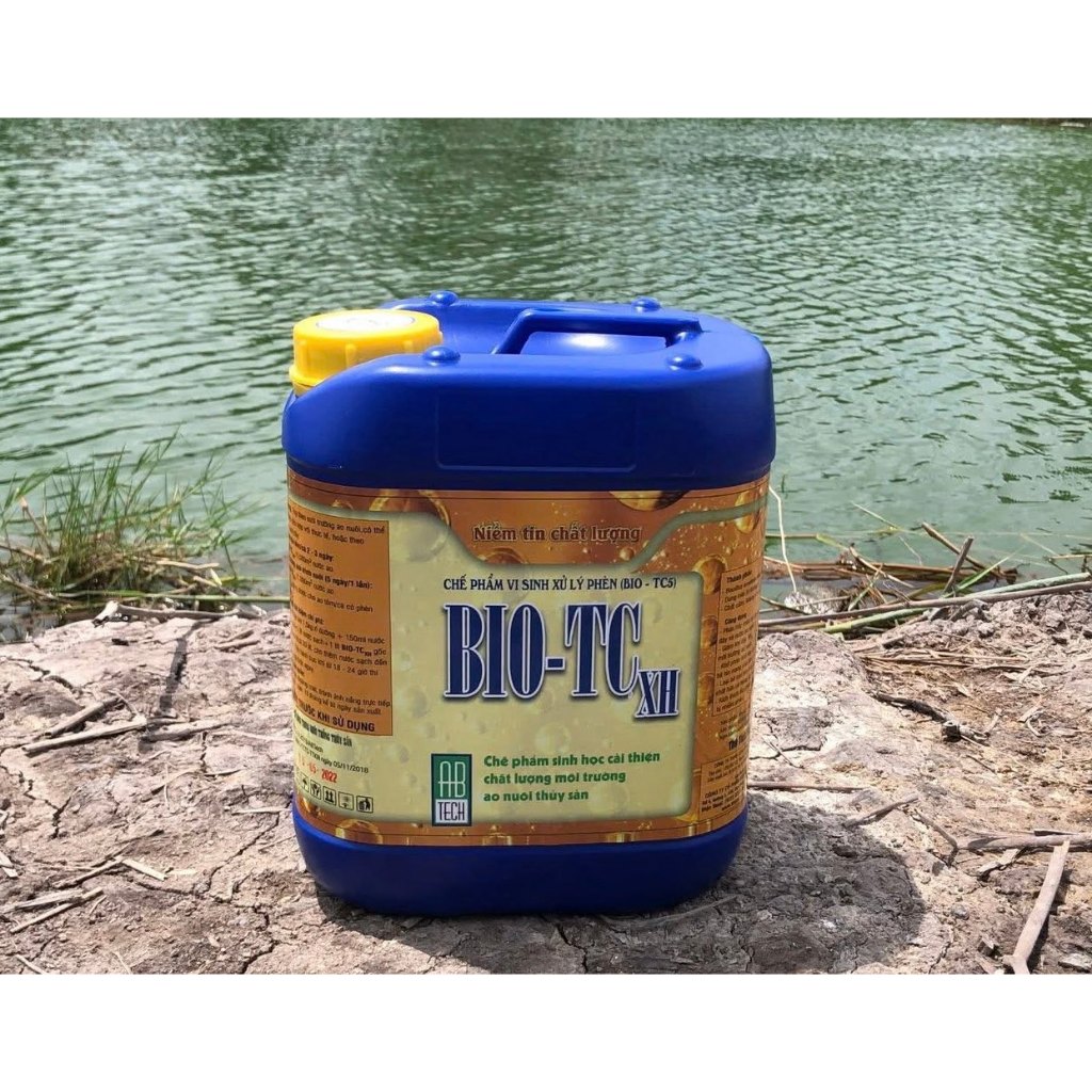 Bio-TCxh - Men vi sinh khử phèn ao nuôi thủy sản can 5 lít - Men vi sinh xử lý phèn cho ao tôm, cá