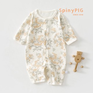 Bộ bodysuit cho bé gái bé trai sơ sinh 0-2 tuổi dài tay cotton mềm thoáng khí cho bé ngủ điều hòa mùa hè thu