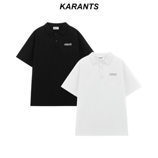 Áo Polo Trơn Logo Kim Loại Karants Cotton Cá Sấu 250gsm Premium Form Oversize Nam Nữ Unisex Menswear - KR257