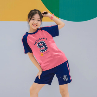 Bộ cộc tay bé gái Số 9 size từ 15-40kg chất thun cotton - Quần áo trẻ em nữ Loza Kids BF338