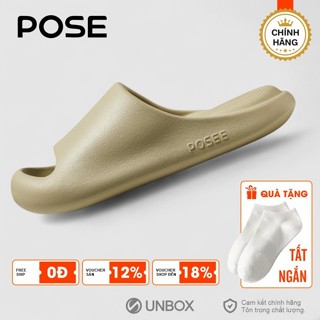Dép bánh mì quai ngang POSE Dép massage nam nữ đi trong nhà siêu êm ái đàn hồi chống trơn trượt cao cấp Pose P15819S