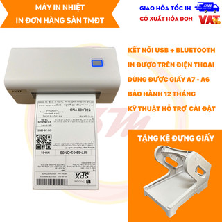 Máy In Đơn Hàng Sàn TMĐT Máy In Nhiệt A6 A7 In Decal Đơn Giao Hàng (Tặng Kệ Đựng Giấy)