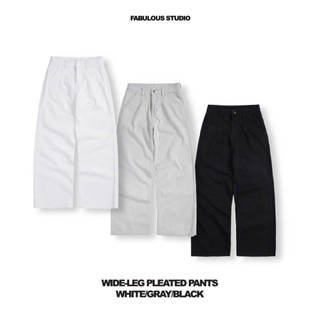 Quần Jeans Fabulous Wash Ống Rộng Xếp Ly Nam Nữ, Vải Jean Denim Cao Cấp, Dáng Suông Dài, Cạp Cao, Tôn Dáng - 014