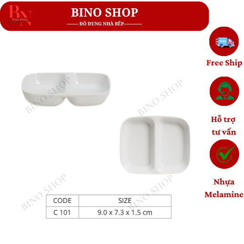 Combo 5 Chén Chấm Nhựa Melamine Màu Trắng