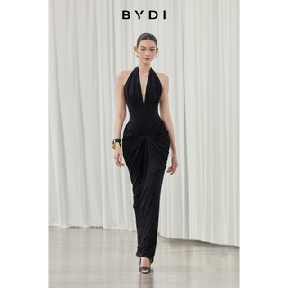   BYDI DESIGN  Sofia Dress | Đầm Dài Dự Tiệc Cổ Yếm Ôm Body Tôn Dáng Váy Đen Dài Thiết Kế cao cấp 
