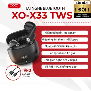 Tai Nghe Bluetooth XO-X33 Nghe Gọi, Khử Tiếng Ồn, Không Độ Trễ, Pin Cực Lâu