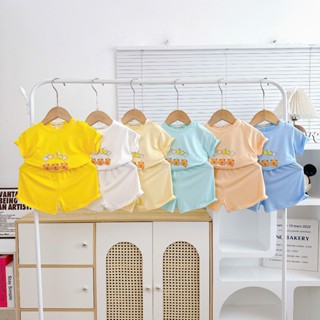 Bộ Ngắn Tay Cài Nút Vai - Vải Thun Lạnh Mỏng Mát Minkymom Cho Bé Trai Bé Gái TN-IN220