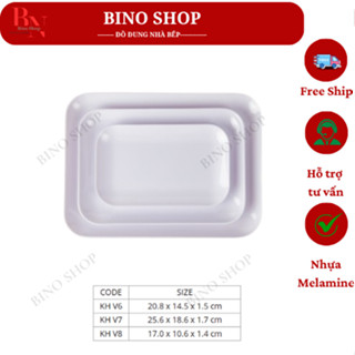 Khay Nhựa Melamine Trắng Nhiều Size