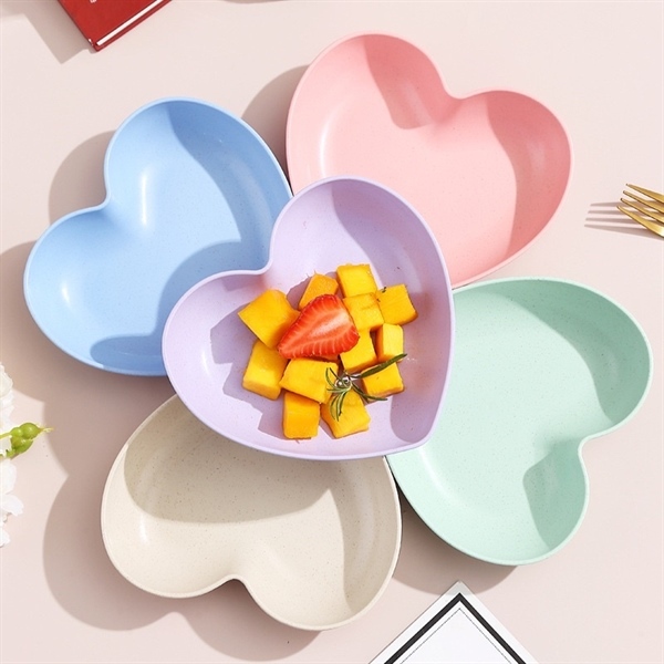 Combo 5 cái Đĩa lúa mạch hình trái tim 15cm