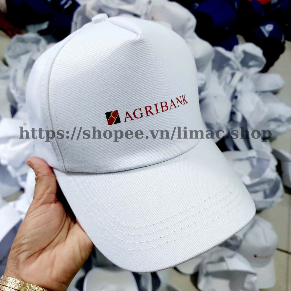 nón kết in logo ngân hàng agribank, vp bank