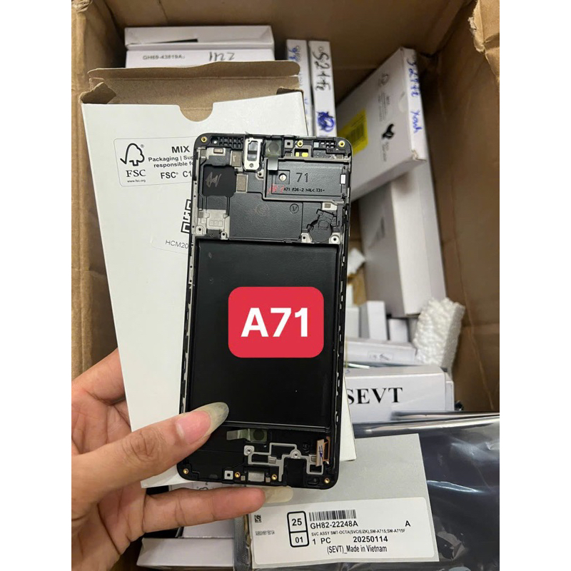 Màn hình Samsung A71 New khung