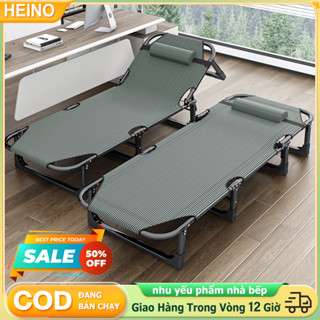 HENIO Giường Gấp Đa Năng Văn Phòng Cắm Trại1 Ngủ Trư Giường Xếp a Đơn Cho Người Lớn Dễ Mang Theo 