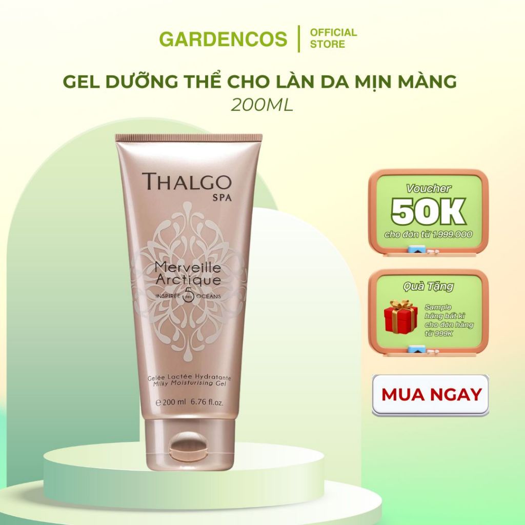 TG Thalgo Milky Moisturising Gel - Gel Dưỡng Thể Cho Làn Da Mịn Màng 200ml - Gardencos