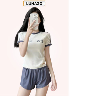 Đồ Bơi Du Lịch Nữ Dáng Thể Thao – Quần Short 2 Lớp, Freesize Dưới 50kg, Chất Mát Mịn 049 D9T5 K08