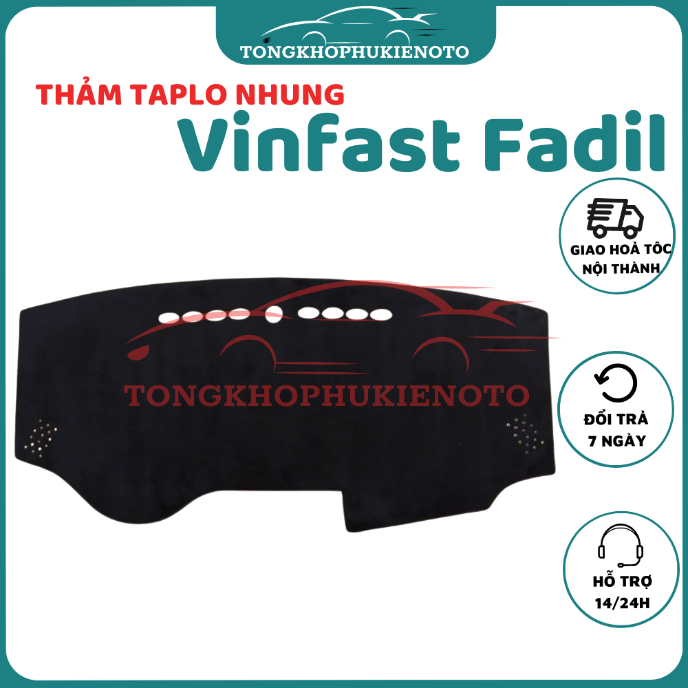 Thảm taplo nhung xe Vinfast Fadil 2019-2020-2021-2022-2023