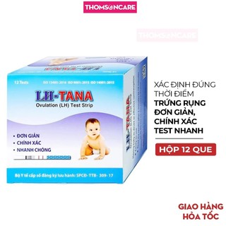  Que thử rụng trứng LH Tana Tanaphar Hộp 12 que - Xác định đúng thời điểm rụng trứng tiện lợi chính xác test nhanh 