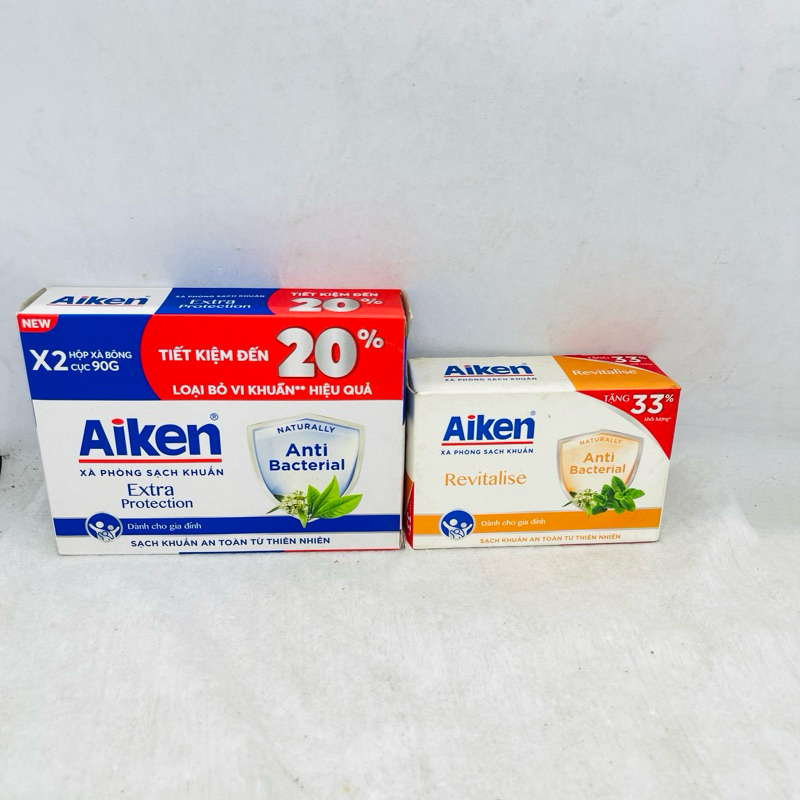 Xà Bông Cục Aiken Sạch Khuẩn 90g - Giao nhanh toàn quốc