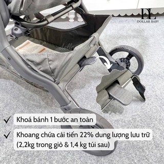 Xe Đẩy Ergobaby Metro + Deluxe - Gấp Siêu Gọn, Siêu Nhẹ, Tay Lái Điều Chỉnh - Chính Hãng Mỹ!