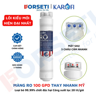 Màng RO 100GPD Thay Nhanh Nhập Khẩu Mỹ Kiểu Mới Karofi Cho Máy KQA-U95 PRO Công Suất Lọc 20L/H, Màng RO 3 CHẤU