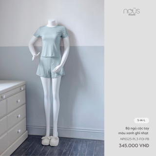Bộ quần áo mặc nhà Nous Mom cho mẹ sau sinh mềm mát dáng ôm tôn dáng màu pastel xinh BST T6