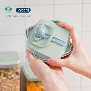 Set 4 thìa ăn cho bé Inochi Amore kháng khuẩn không BVA, Thìa ăn dặm cho bé nhựa cao cấp