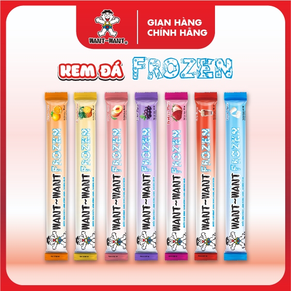 Nước Giải Khát Want Want Frozen Nhiều Hương Vị Cây 78ml, Kem Đá Mát Lạnh Sảng Khoái