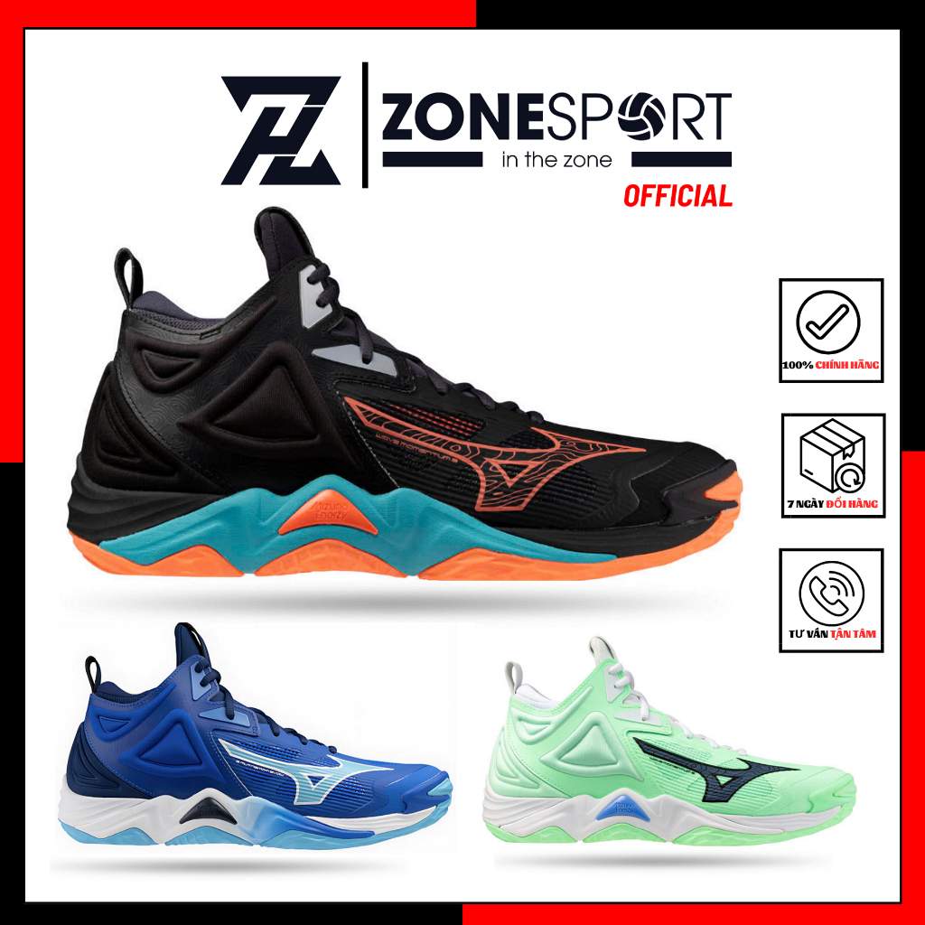 Giày Mizuno Wave Momentum 3 Mid - Giày Bóng Chuyền Cao Cấp cổ cao, ôm chân, thoáng khí, đế nhẹ
