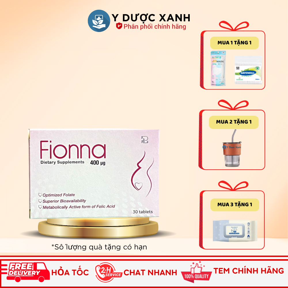 Mua [Chính Hãng] FIONNA 30 viên, Bổ sung Acid Folic cho phụ nữ - Y Dược Xanh